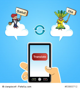 Mobile web translate app concept